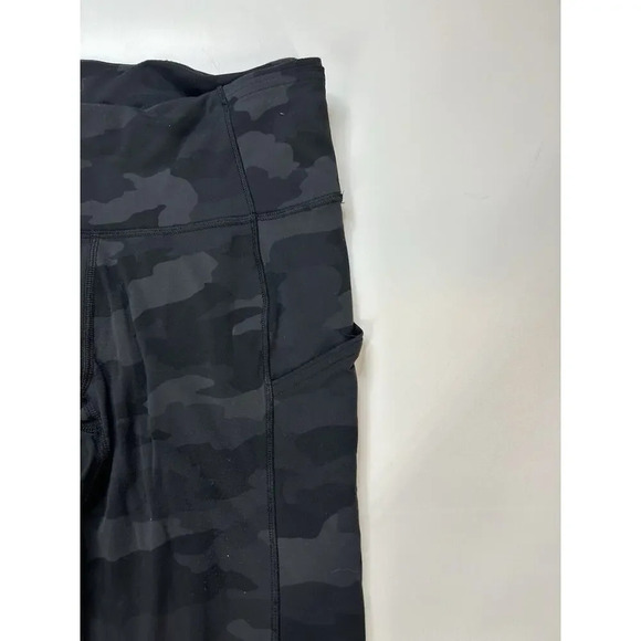 Lululemon Legging 4 Fast Free HR Tight Br Nulux 365 Camo Deep Coal Pocket Flaw - Picture 2 of 10